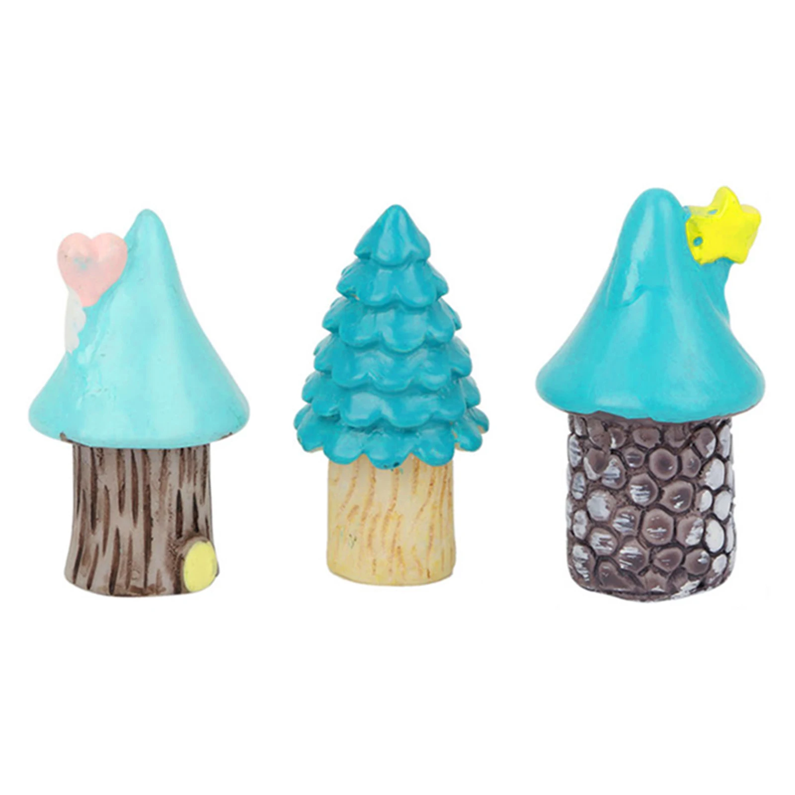 

3Pcs/Set Vintage House Miniature Craft Fairy Garden Ornaments Bonsai Micro Landscaping Home Decoration Accessories LBV