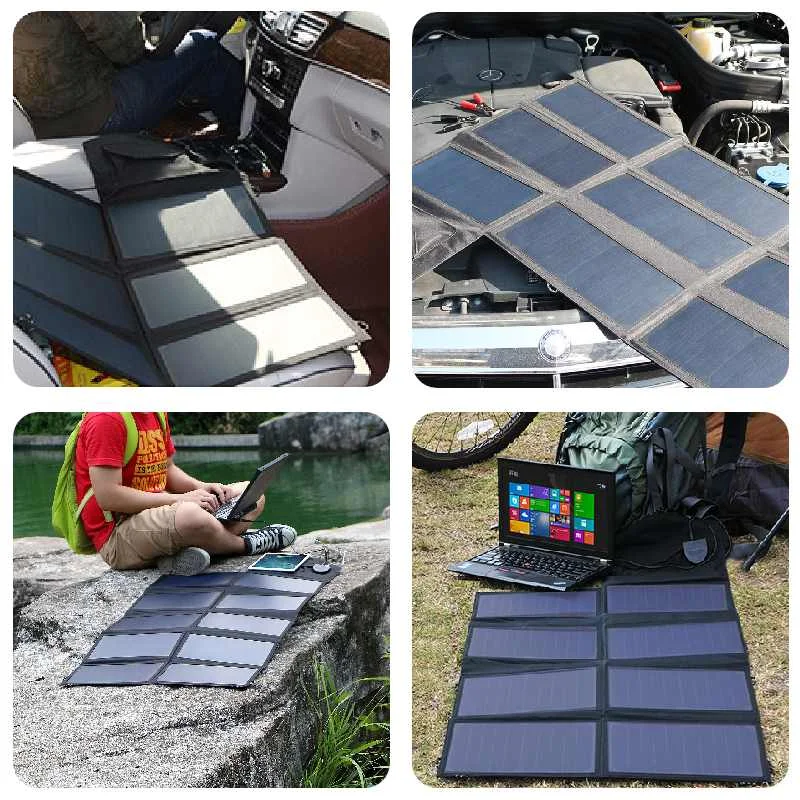 50w 12v solar panel kit dual usb port solar panels outdoor waterproof folding solar panel charger for car phone battery charger free global shipping