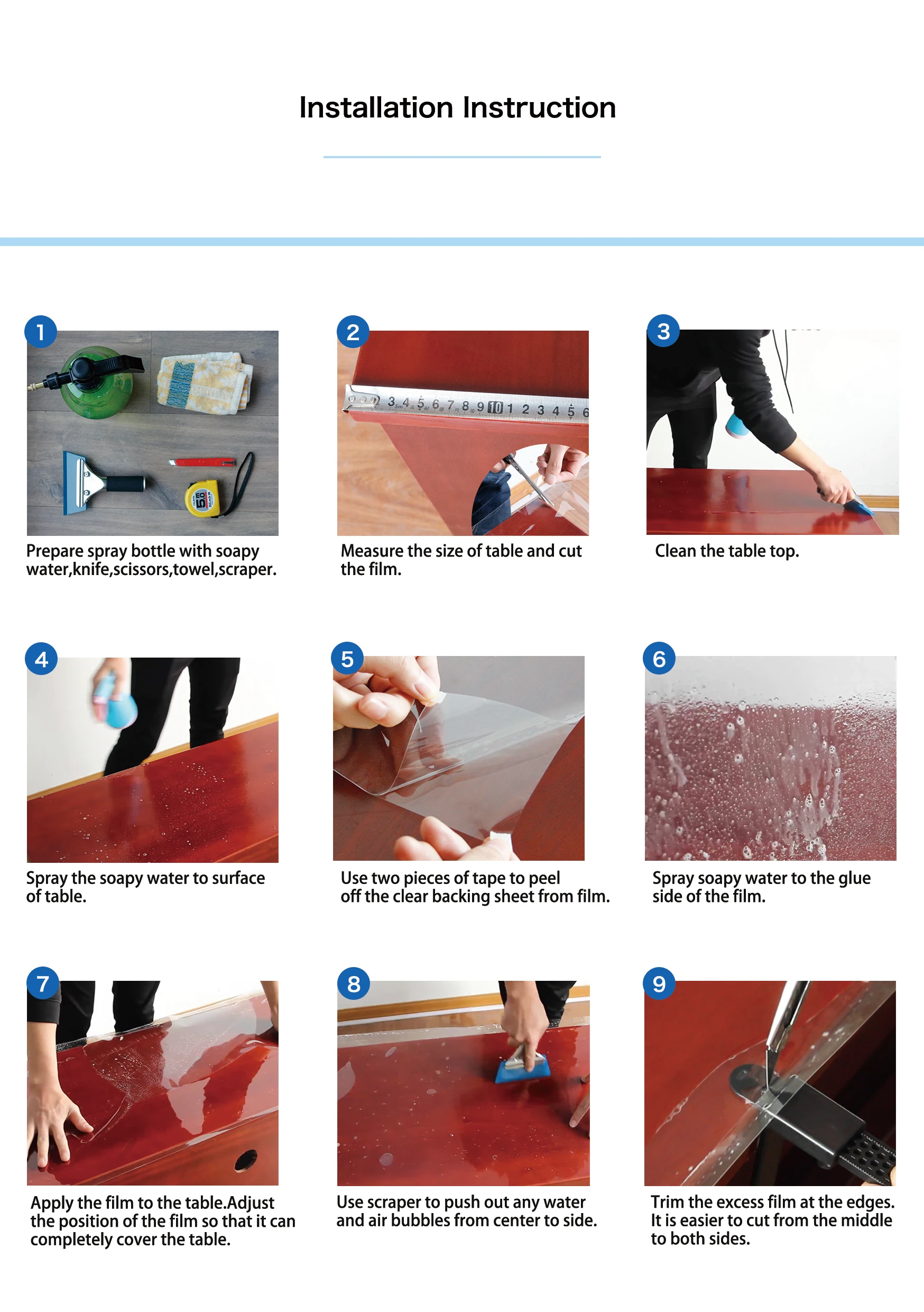 SUNICE самоклеящаяся глянцевая прозрачная защитная пленка наклейки для мебели на