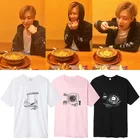Новинка, Футболка K-Pop Kpop, Милая футболка SHINee Kawaii с ручной росписью еды, женская футболка K-pop с коротким рукавом, уличная одежда в стиле Харадзюку