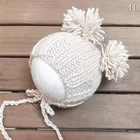 Плотная шапка, реквизит для фотосъемки новорожденных, ручная вязка, молочный хлопок, Плотная шапочка, детская одежда для фотосъемки