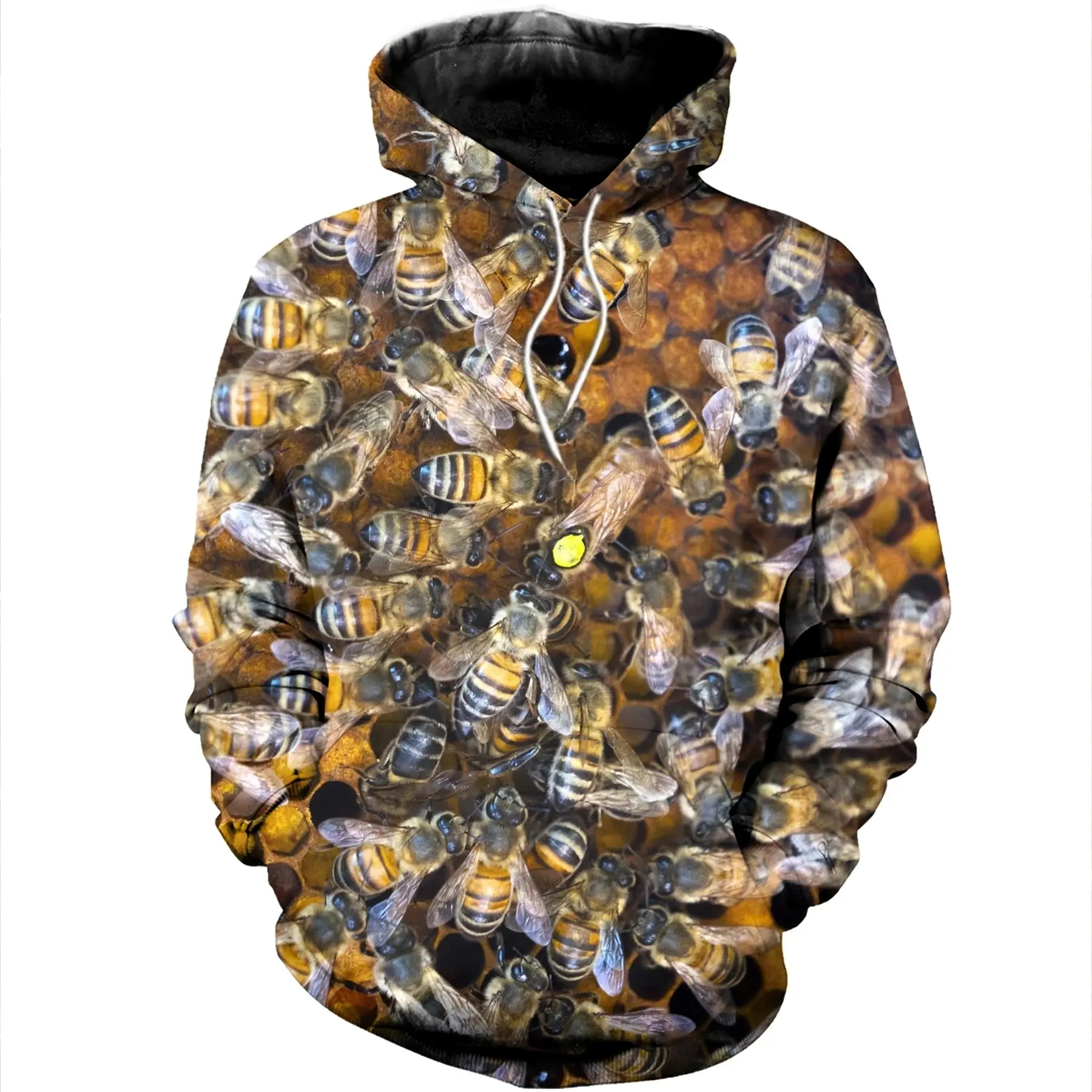 Толстовка с пчелами для мужчин и женщин Повседневная Осенняя толстовка 3D принтом