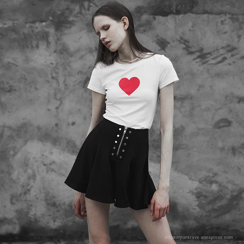 Женская юбка в стиле панк черная шифоновая средней длины модные крутые защитные