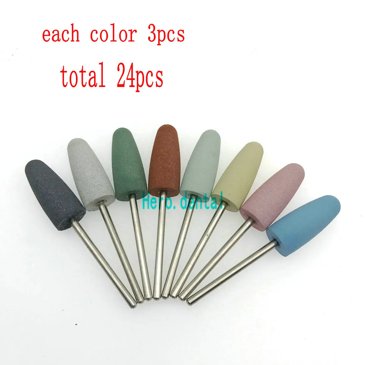 24 шт. стоматологическое лабораторное силиконовая Шлифовальная Машина головка