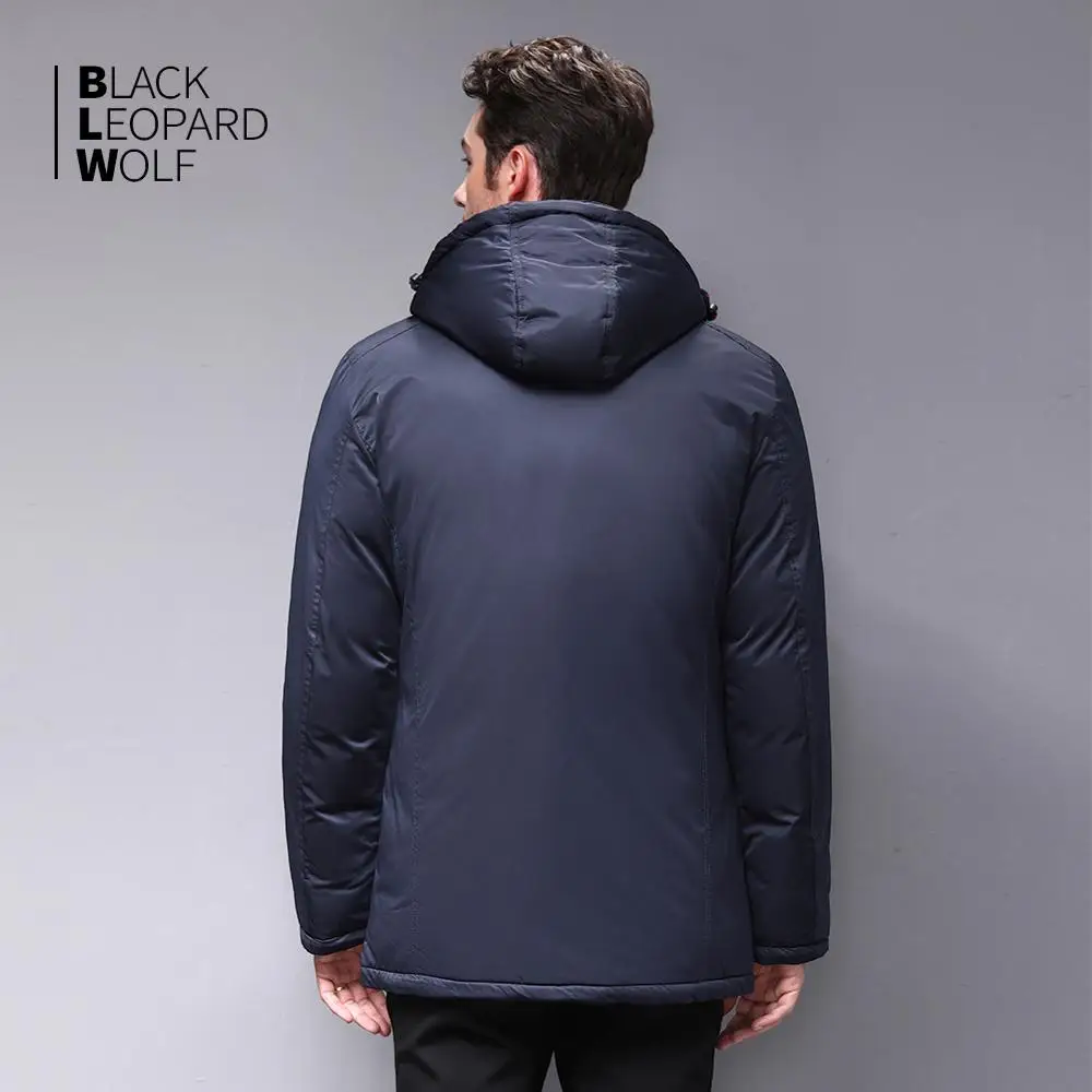 Blackleopardwolf 2019 Распродажа зимняя ветрозащитная мужской пуховик с капюшоном