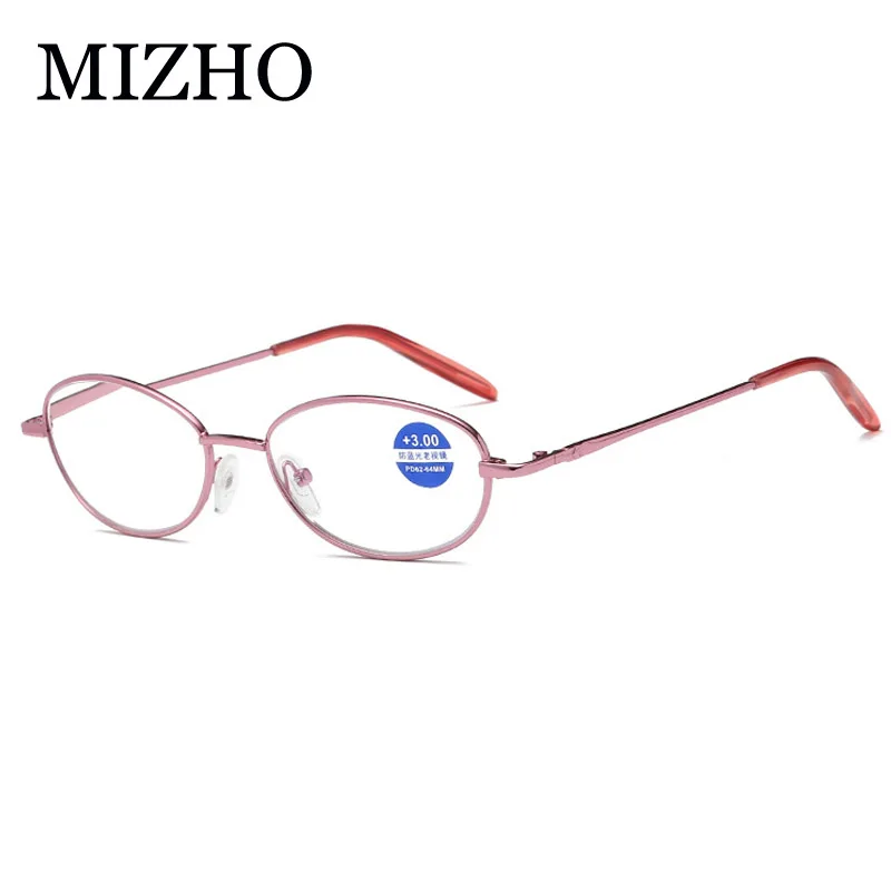 MIZHO, анти-синий светильник, очки, дамские лучи, тонированные линзы, компьютерные очки для чтения, Женские винтажные УФ-защитные металлические очки