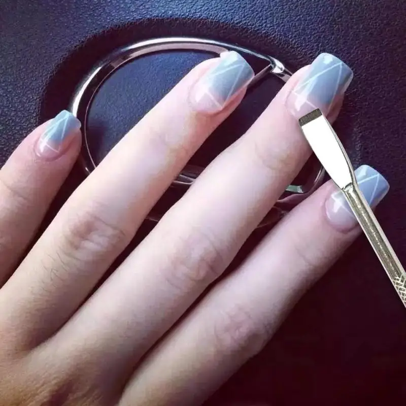 Двухсторонний инструмент для удаления кутикулы из нержавеющей стали