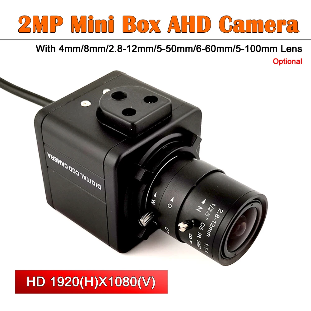 2 МП AHD камера 1080P металлический цветной ящик мини безопасности с 5 50 мм 8 12 6 60