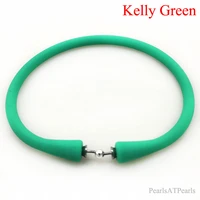 wholesale 7 inches kelly green rubber silicone wristband for custom bracelet
