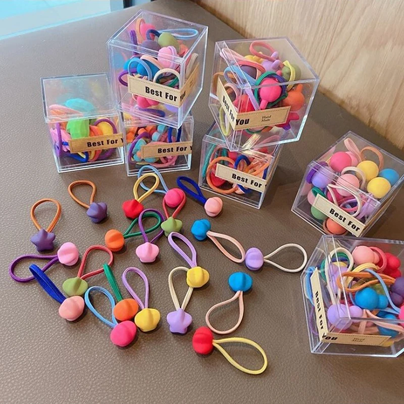 

10pcs/lot Children's Headband Heart Hair Korean Cartoon Girl Headwear Band Sweet Cute Hair Tie Hair Accessories