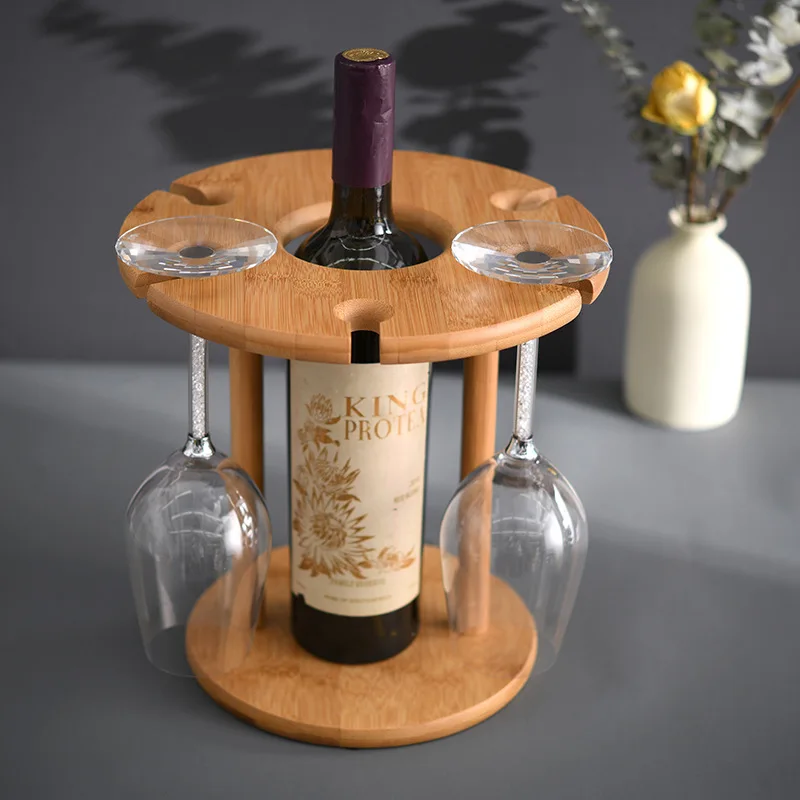 

Bamboo Wine Glass Drying Rack Storage Shelf Bottle Display Holder for Office Home Party Kitchen Supplies Barware Organizer Tray