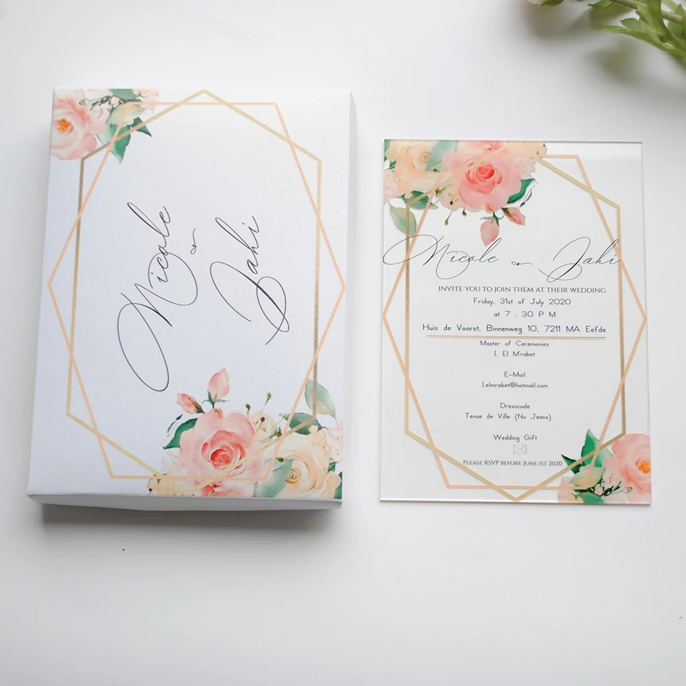 Свадебные украшения 10 шт. вечерние приглашения на заказ подарок для гостей