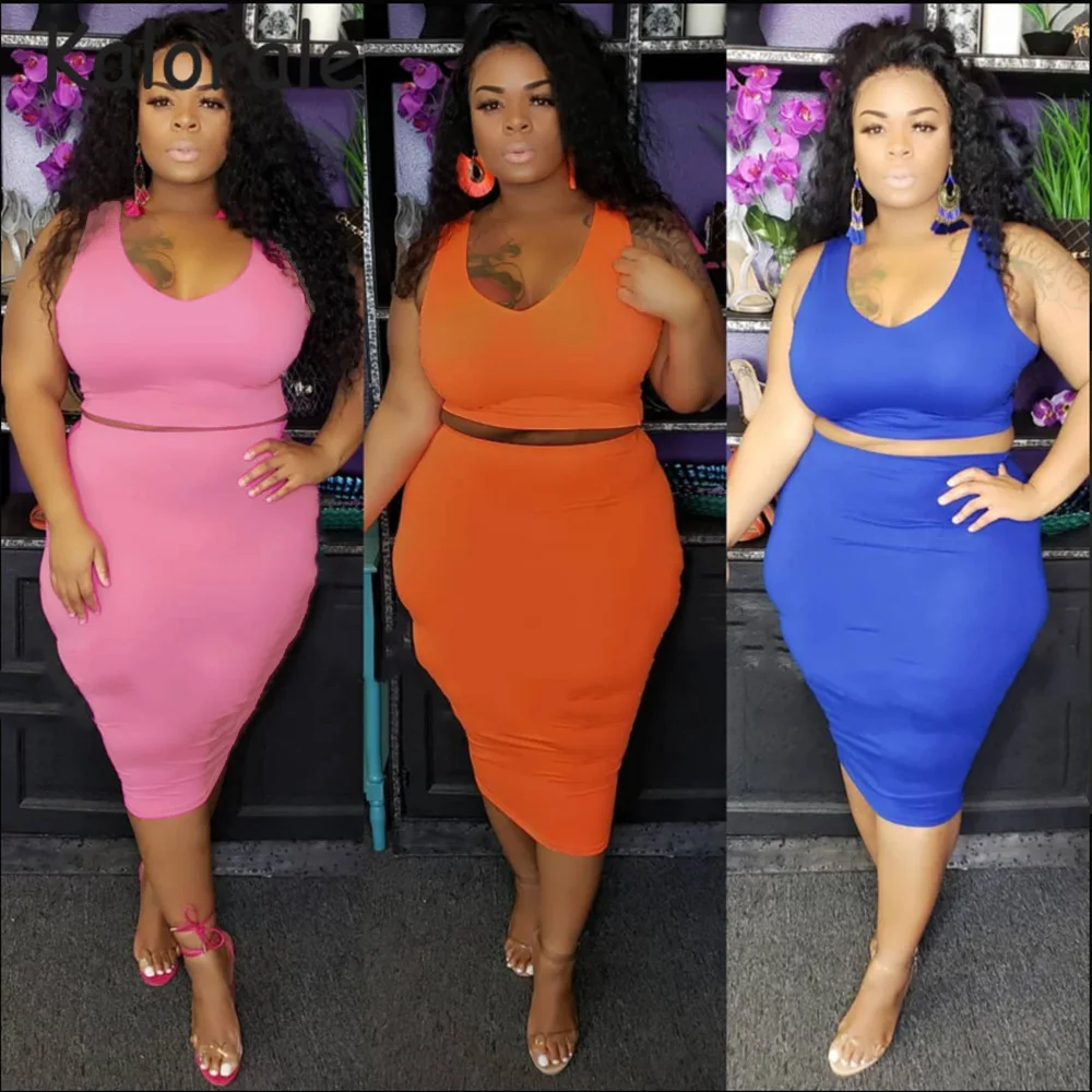 4XL 5XL размера плюс летний комплект из 2 предметов Женский Повседневный однотонный