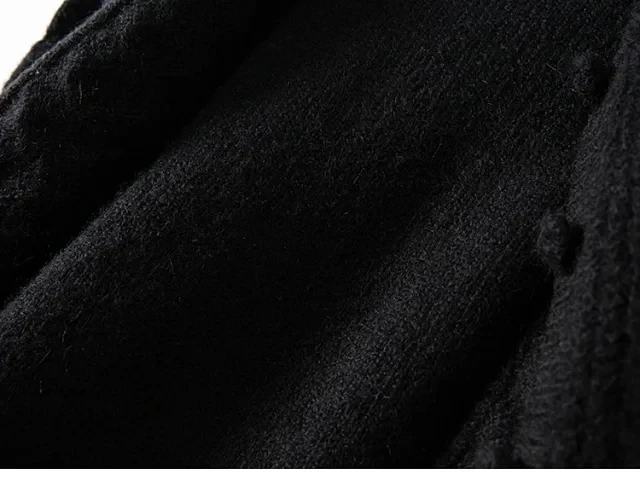 

Autumn Women Sweater Black or White O-neck Simple Long Sleeve Single Breasted Ladies Knit Cardigans