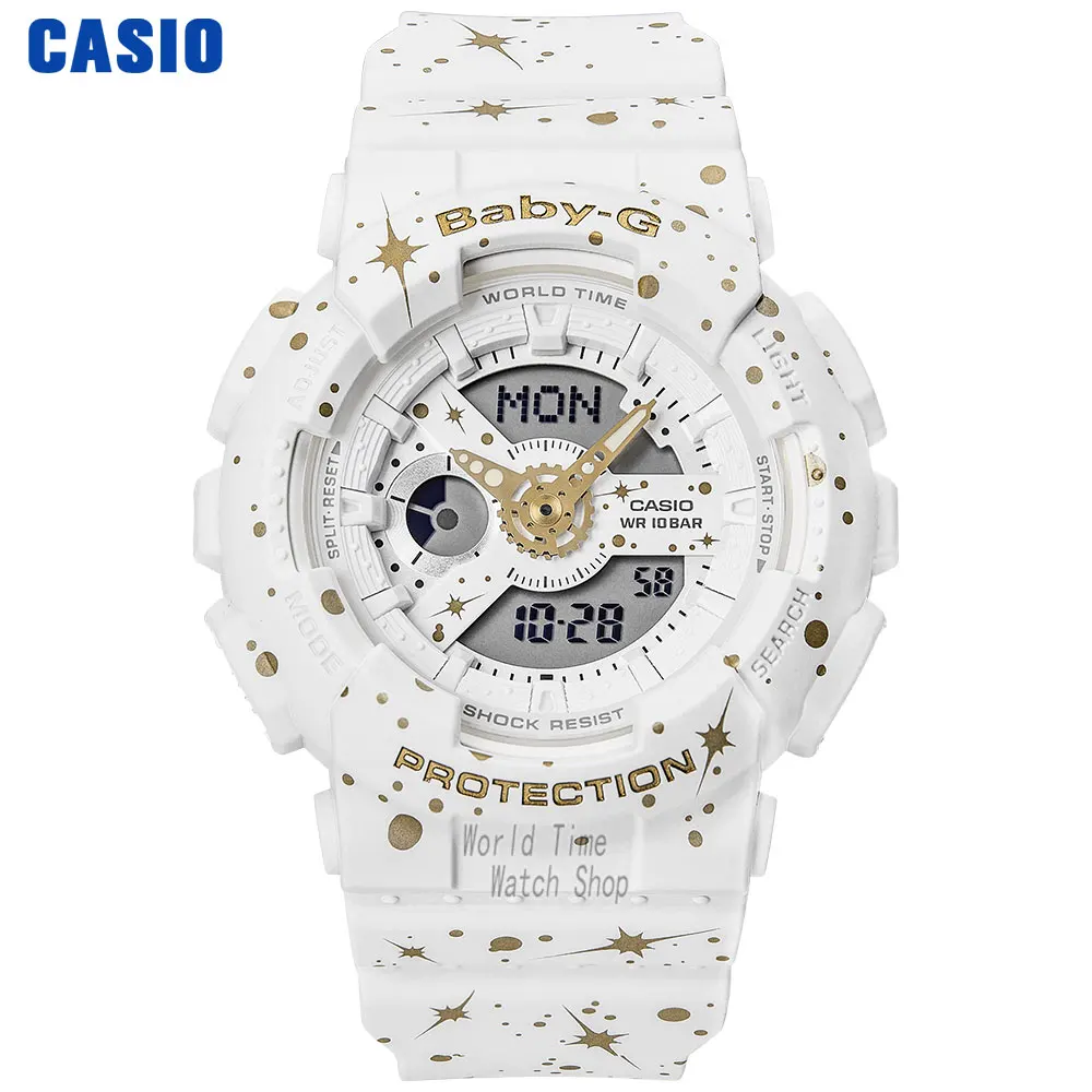BA110ST7A-1 Часы Casio BABY-G Женские кварцевые спортивные часы мода рестинг на открытом воздухе спортивные двойные водонепроницаемые baby g Часы BA-110 BA-111 - Цвет: BA110ST7A-1