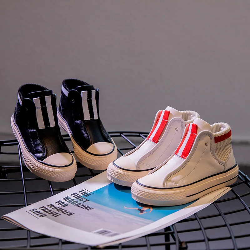 Детские ботинки Челси ботильоны унисекс для девочек Кожаная обувь мальчиков