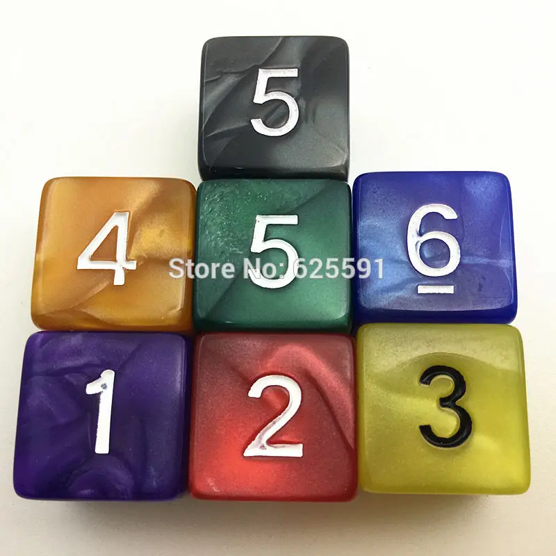 5 шт./компл. T &amp G Высокое качество Мульти D6 кости набор мраморный эффект DnD 6