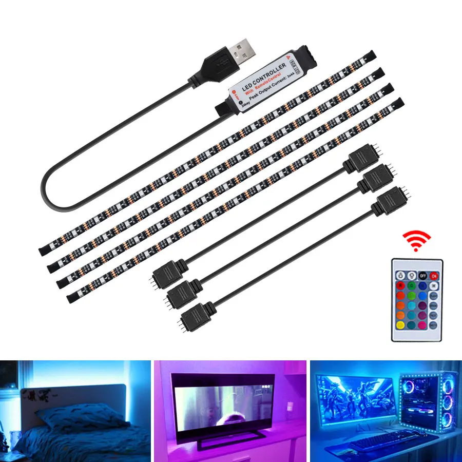 Светодиодная USB лента для подсветки телевизора неоновая
