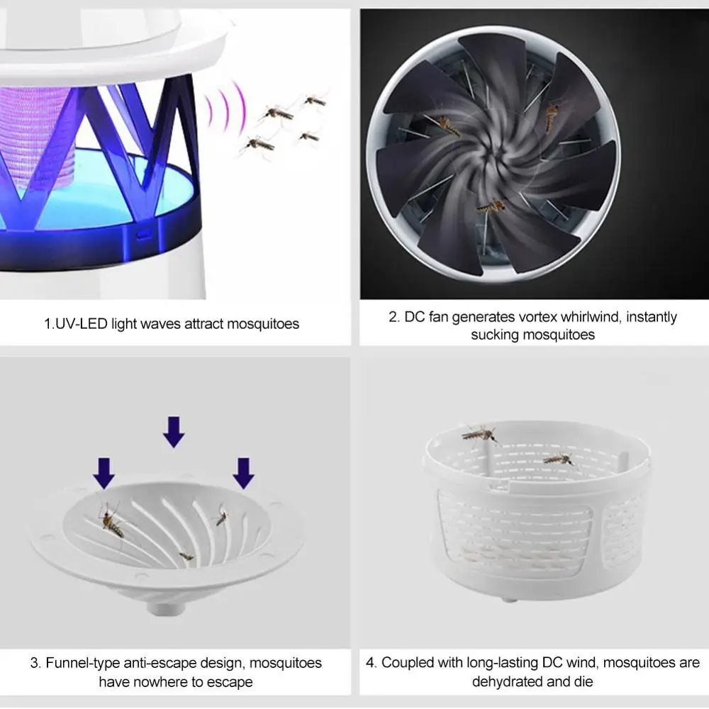

Mosquito Killer Lamp USB Electric No Noise No Radiation Insect Killer Flies Trap Lamp Anti Mosquito Lamp Home
