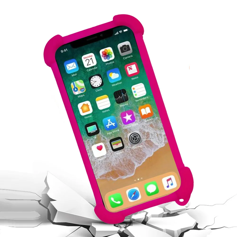 Чехол для телефона Fly Power Plus 3 Универсальный мягкий силиконовый чехол-бампер XXL
