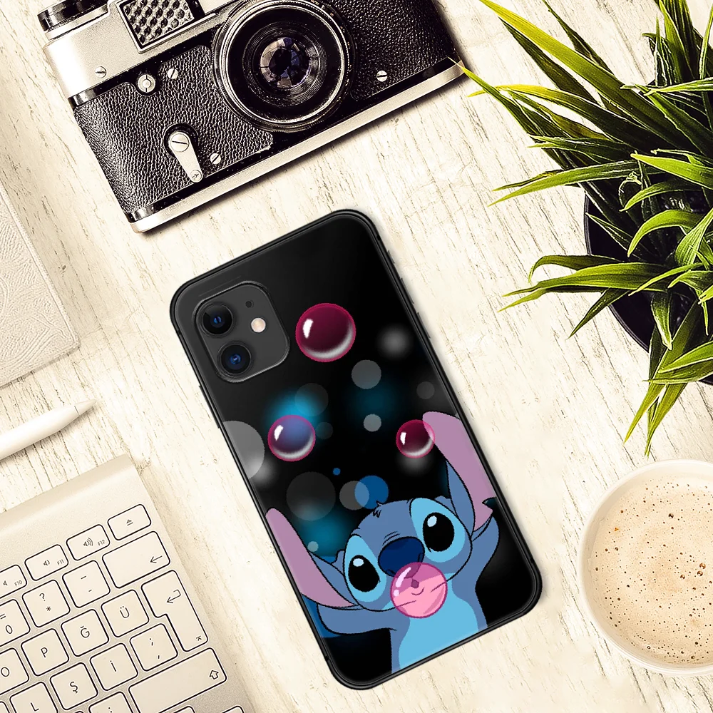 

Cartoon cute Stitch Phone Case Cover Hull For iphone 5 5s se 2020 6 6s 7 8 12 mini plus X XS XR 11 PRO MAX black Coque Trend
