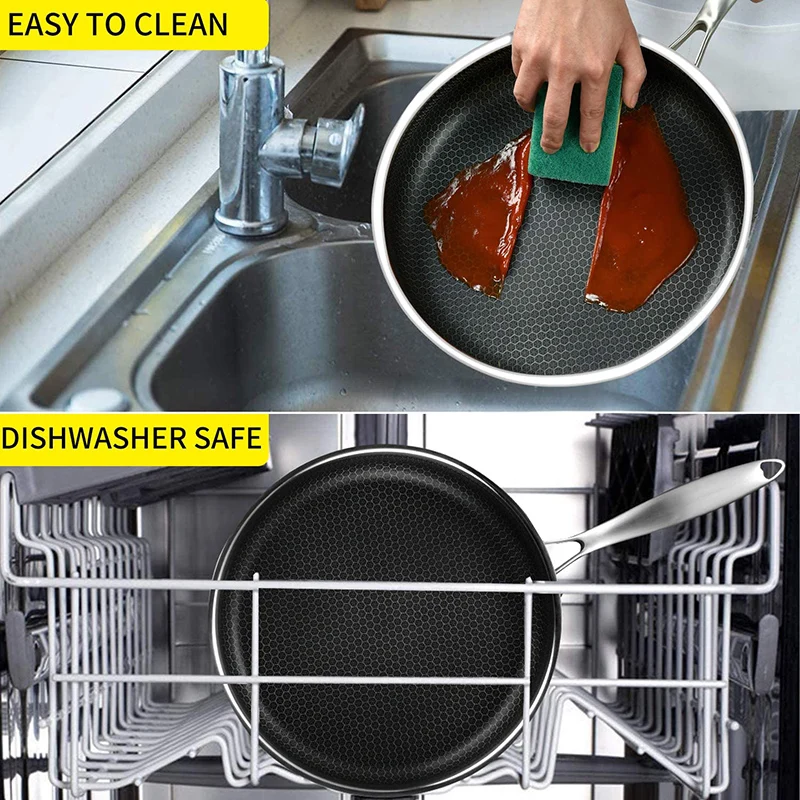 Сковорода для жарки из нержавеющей стали 20/26/28 см