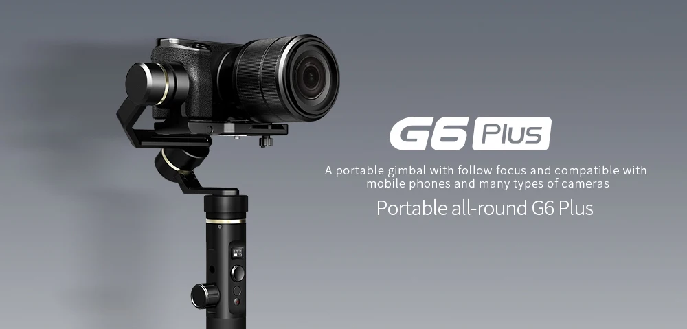 Feiyu G6 плюс 3-осевой ручной шарнирный стабилизатор для камеры GoPro для однообъективного цифрового зеркального Камера s Смартфон экшн-Камера в 800g защита от брызг