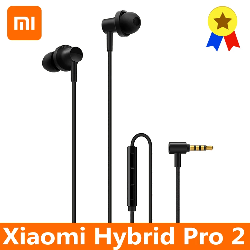 Xiao mi Original Hybrid Pro 2 Наушники mi In-Ear наушники 2 с двумя драйверами гибридная технология проводное управление с mi c QTEJ03JY
