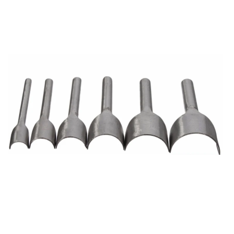 6 шт./партия полукруглые разноцветные плоские с v-образными полосками Резак Удар