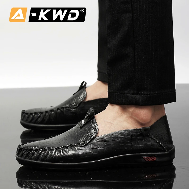 2020 для мужчин Повседневная обувь из натуральной кожи Мокасины Мужские лоферы