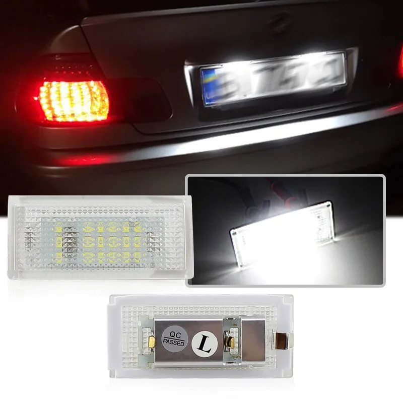 

2x для BMW E46 светодиодный светильник для номерного знака SMD светодиодный светильник для номерного знака для BMW 3 серии 325i 328i 318 320 E46 2D M3 Facelift