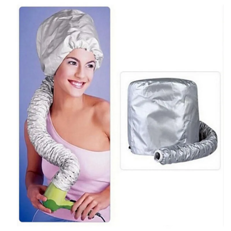 

Portable Soft Hair Drying Cap Bonnet Hood Hat Blow Dryer Attachment Curl Tools Gray Dry Hair Cream Cap