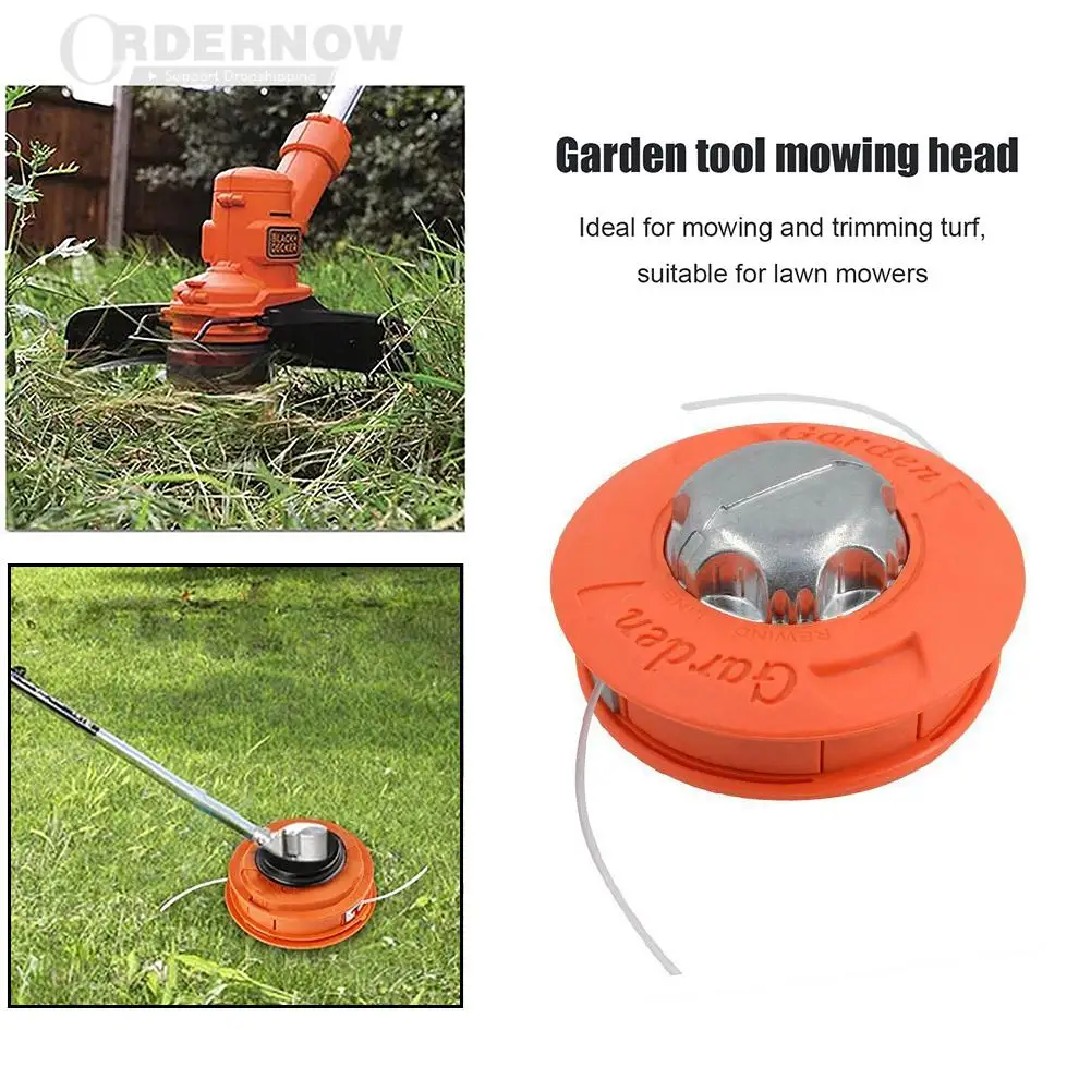 

Lawn Mower Head for M10x1.25 Lawn Mower Spool Grass Trimmer Replacement Strimmer Head 2 Lines Cutter Thread String