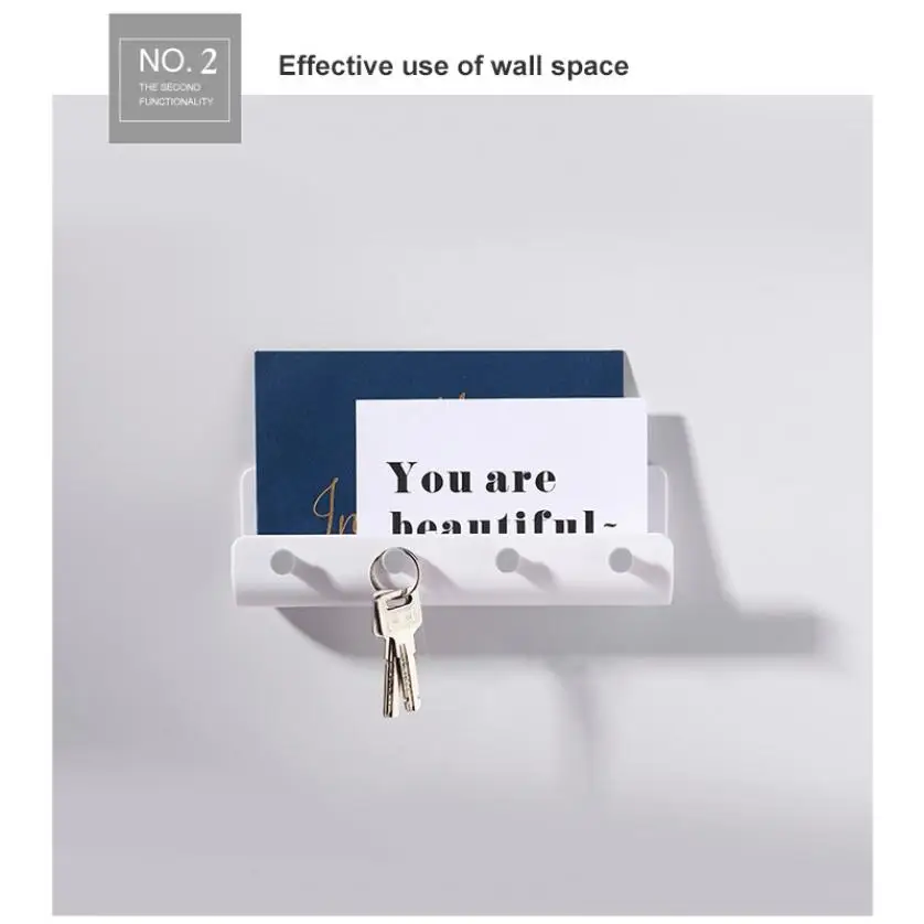 Креативная настенная вешалка для кухни и ванной комнаты крючок ключей хранилище