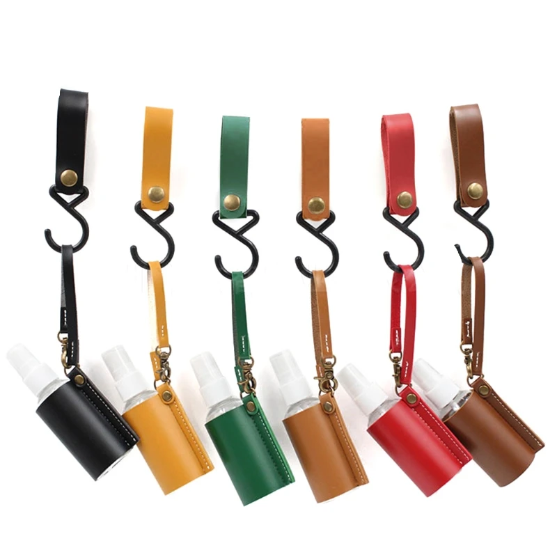 

Пустая бутылка с распылителем, дезинфицирующее средство для рук из искусственной кожи, подвесной держатель для ключей, многоразовые перено...