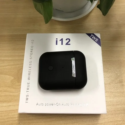 I12 black I10 TWS Bluetooth беспроводные наушники стерео объемное шумоподавление 2 шт. затычка для ушей Автоматическое Сопряжение подходит для Apple samsung - Цвет: I12 black