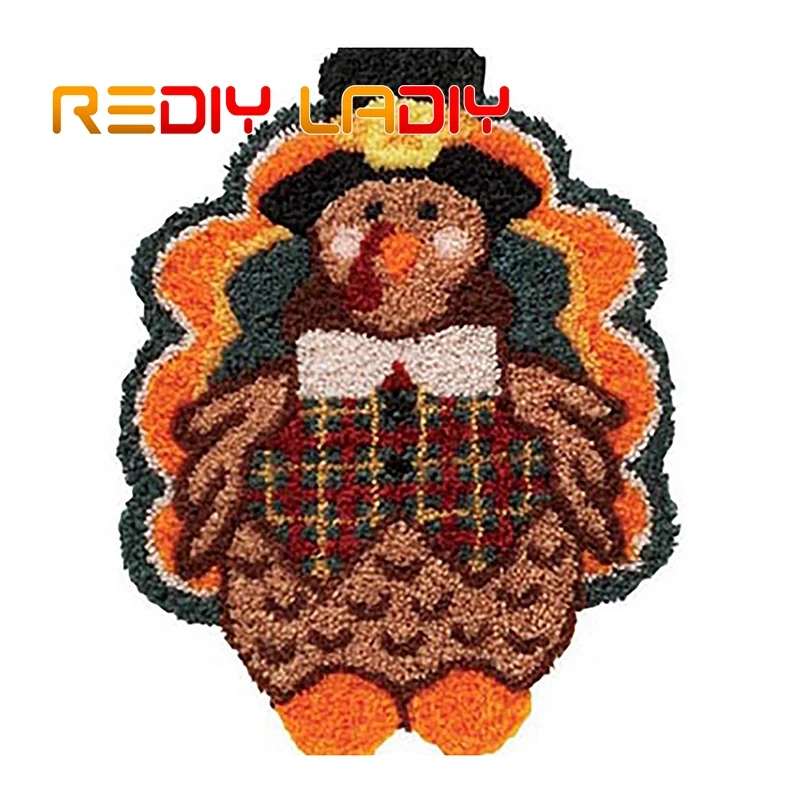 Крюк с защелкой ковер комплект вяжущие крючком изображением курочки акриловая