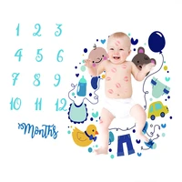 newborn baby monthly milestone photo background receiving blanket infant kid props diaper photography play mat cloth accessories