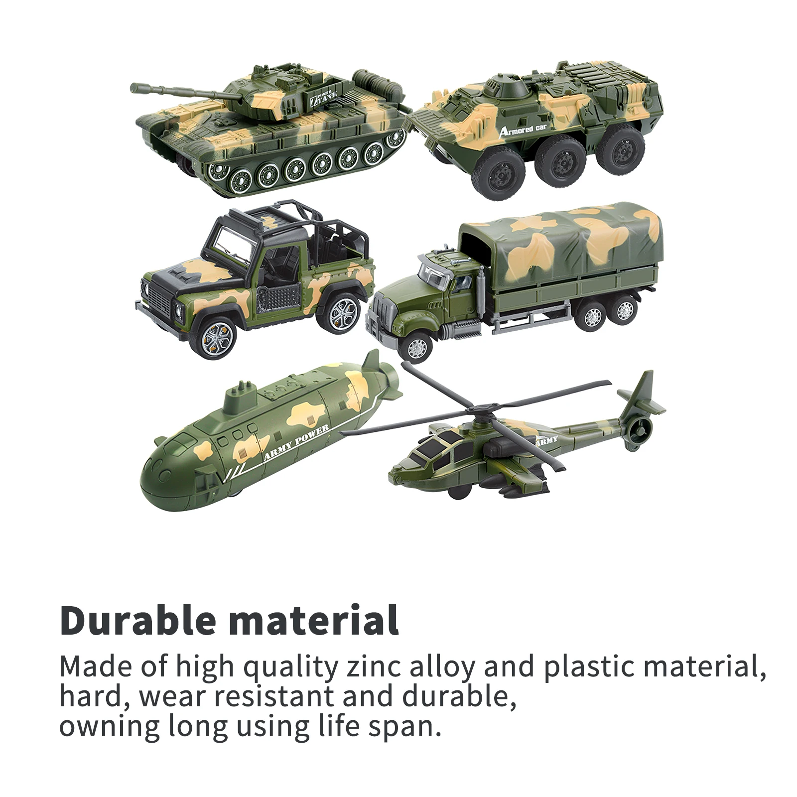 

Model Car Toy 6pcs Car Truck Plane Spaceship Figure Series Set Soldier Weapon Building Model Toy Boy Gift Collection