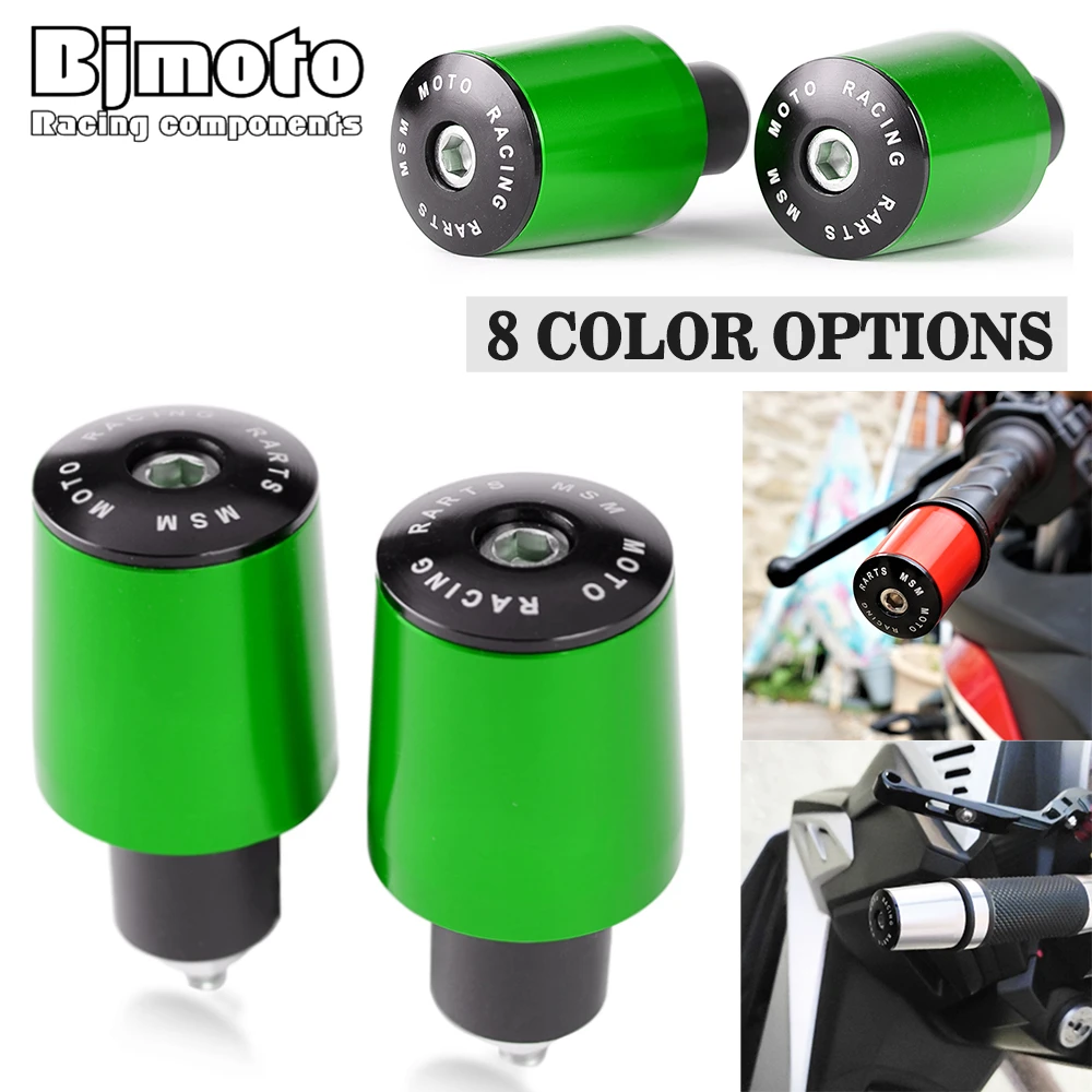 

7/8" 22mm CNC Motorcycle Handlebar Grip Ends Weights Anti Vibration Silder Plug Universal For Yamaha Honda Kawasaki Suzuki