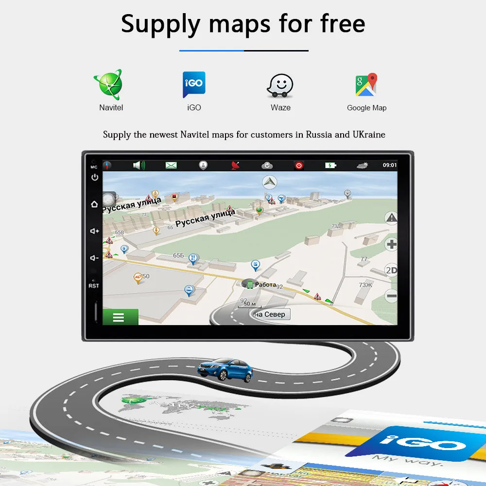 Android 8 0 автомобильный стерео Восьмиядерный 4 Гб ram 32 ГБ rom AV Out gps навигация 2 Din 7