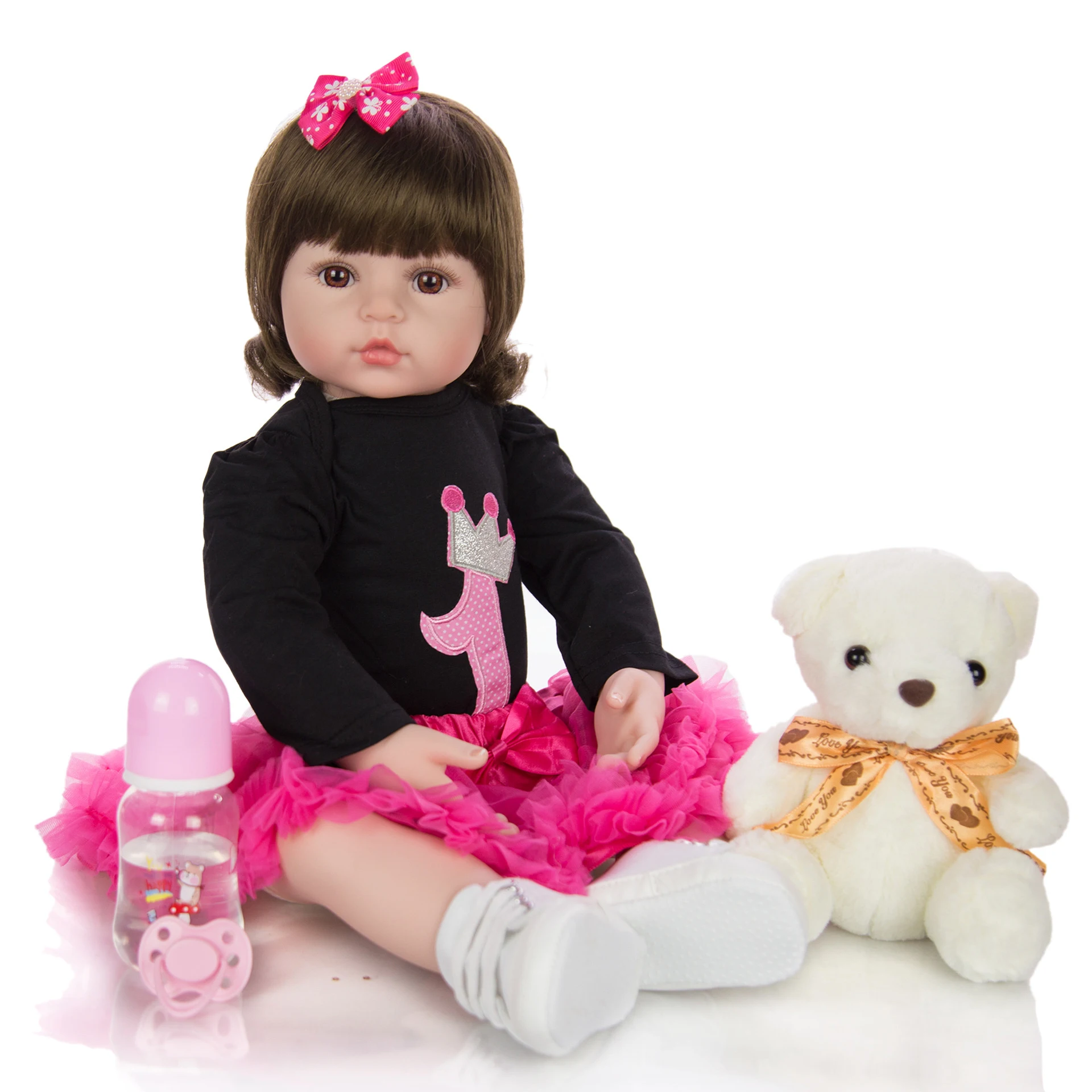 

KEIUMI Baby Reborn princess Soft Silicone Reborn Baby Dolls Birthday Gifts 60cm Stuffed Doll toddler Toys bebe reborn