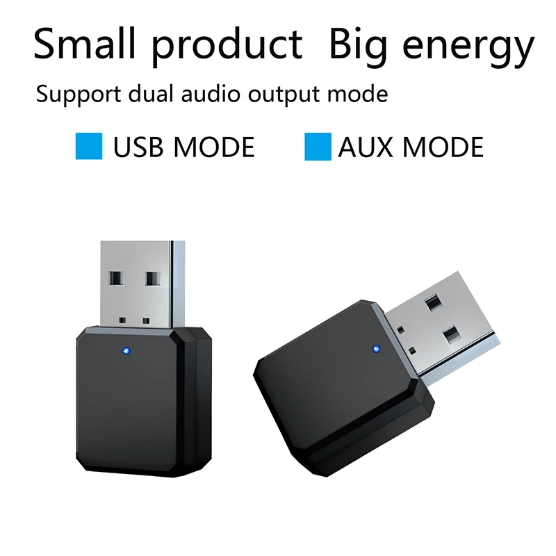 Адаптер аудиоприемника KN318 Bluetooth Совместимость 5 1 двойной выход AUX USB стерео для