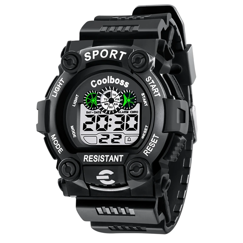 Модные мужские повседневные спортивные часы цифровые наручные светодиодные