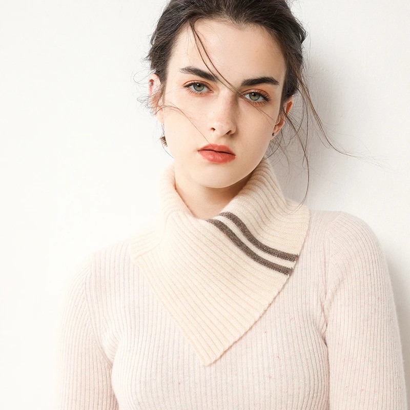 Новинка Осень зима треугольный кашемировый воротник модный теплый 100% чистый