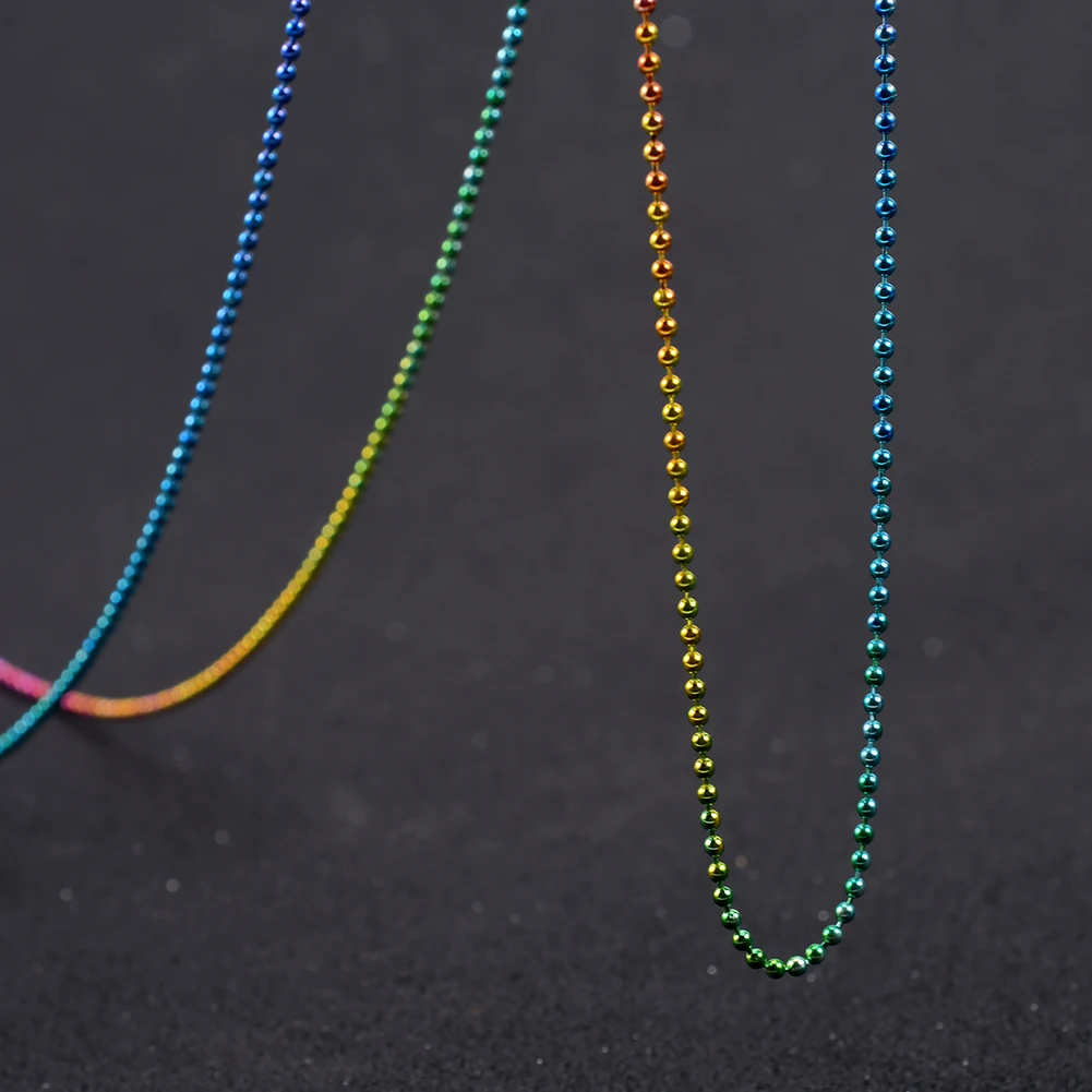 

1-5Meter 1.2 1.5mm Colorful Ball Beads Chains Link Fits For DIY Necklaces Bracelets Jewelry Making Supplies Findings Accessories