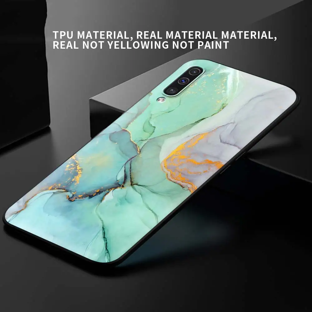 

Colorfull Marble Cellphone Case For Samsung A70 A80 A90 Cover Black Shell for Galaxy A20 A20E A30 A10E A40 A50 A50S A10 Funda