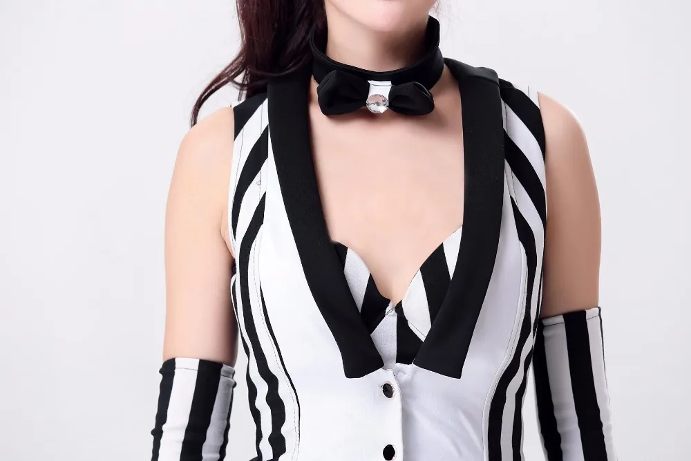 Mode Star Costume Chanteuse DS Costume De Danse Jazz Noir Blanc Couleur Bloc Formelle платье для курения костюм платье джаз