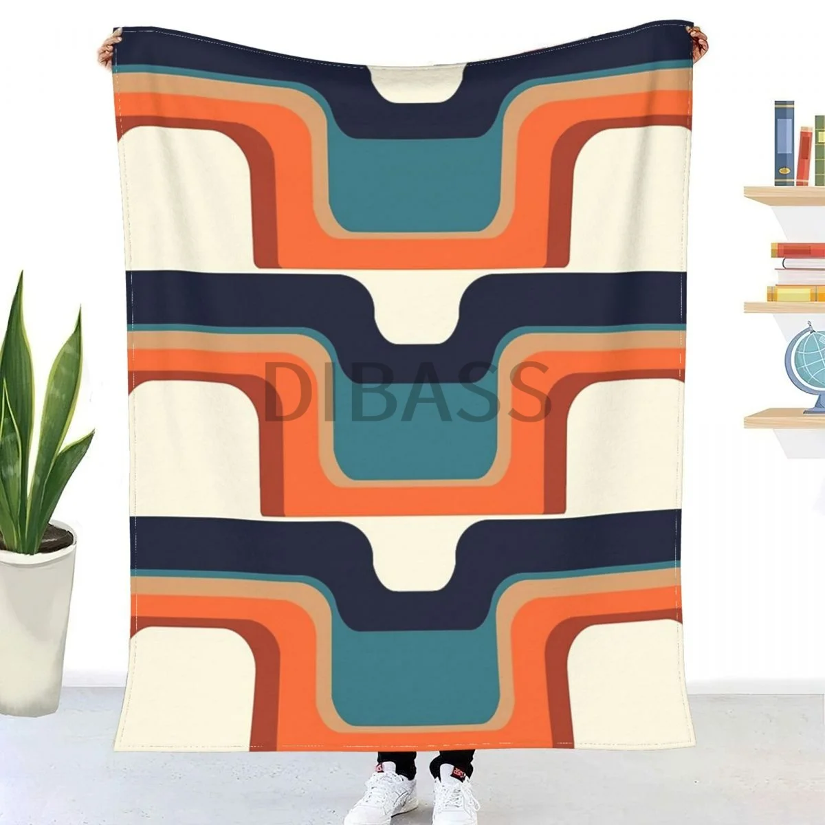 

Mod Wave Comforter 3D Printed Flannel Throw Blanket