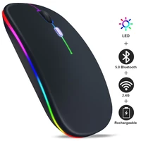 wireless mouse bluetooth rgb rechargeable mouse wireless computer silent mause led backlit ergonomic gaming mouse for laptop pc